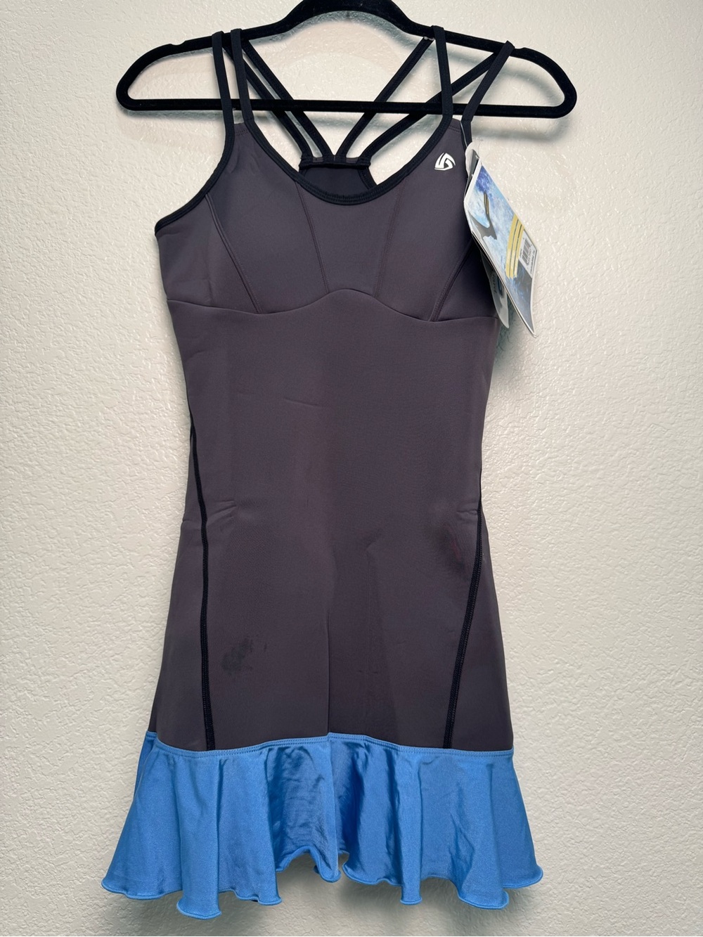 Tilos Womens L 0.3mm Neoprene Swimsuit Swim Dress Wetsuit Scuba Dive NWT Gray